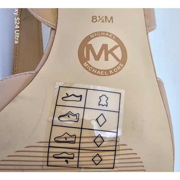 Michael Kors Becky Slingback Sandal Tan Blush Leather Dress Stiletto Women 8.5M - Picture 8 of 11